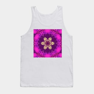 Dot Mandala Flower Pink and Yelloe Tank Top